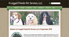 Desktop Screenshot of 4-leggedfriendspetservices.com