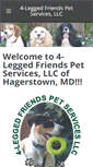 Mobile Screenshot of 4-leggedfriendspetservices.com