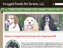 Tablet Screenshot of 4-leggedfriendspetservices.com